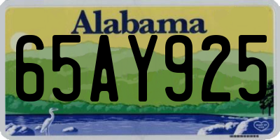 AL license plate 65AY925