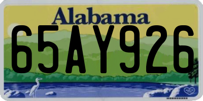 AL license plate 65AY926