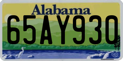 AL license plate 65AY930