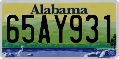 AL license plate 65AY931