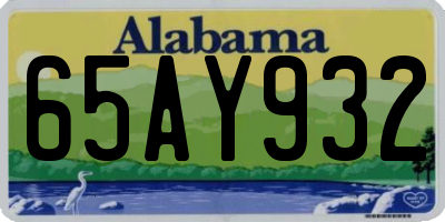 AL license plate 65AY932