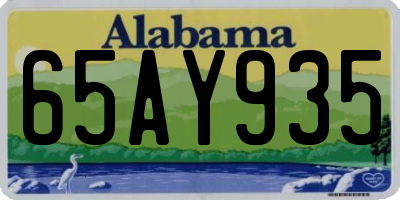 AL license plate 65AY935