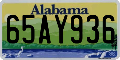 AL license plate 65AY936
