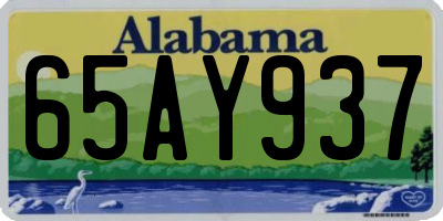 AL license plate 65AY937