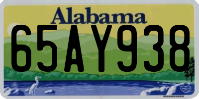 AL license plate 65AY938