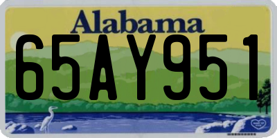 AL license plate 65AY951