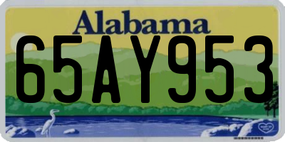 AL license plate 65AY953