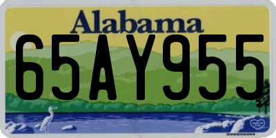 AL license plate 65AY955