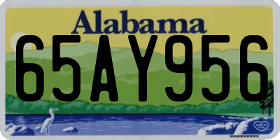 AL license plate 65AY956