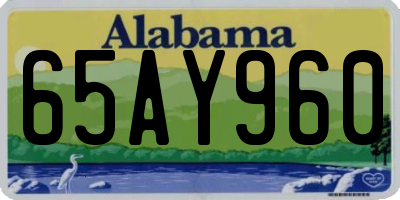 AL license plate 65AY960