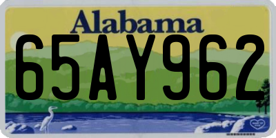 AL license plate 65AY962