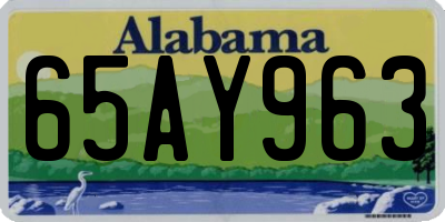 AL license plate 65AY963