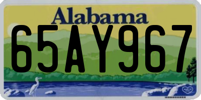 AL license plate 65AY967