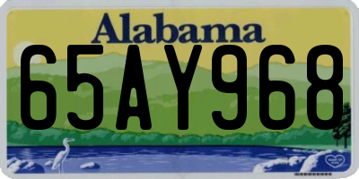 AL license plate 65AY968