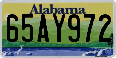AL license plate 65AY972