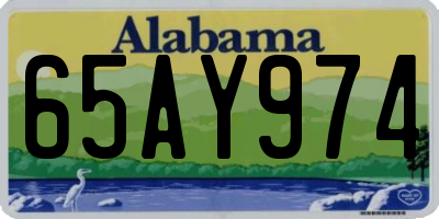 AL license plate 65AY974