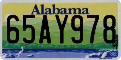 AL license plate 65AY978