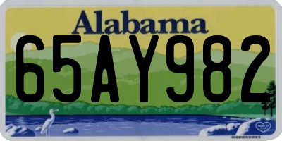 AL license plate 65AY982