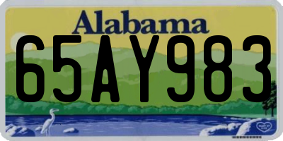 AL license plate 65AY983