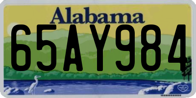 AL license plate 65AY984