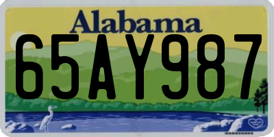 AL license plate 65AY987