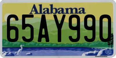 AL license plate 65AY990