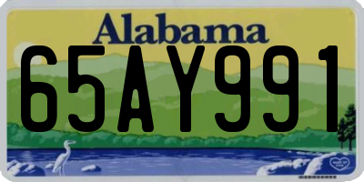AL license plate 65AY991