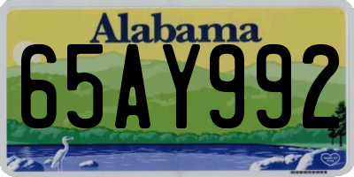 AL license plate 65AY992