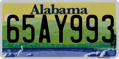 AL license plate 65AY993