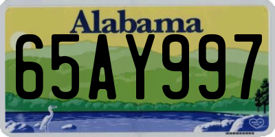 AL license plate 65AY997