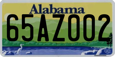 AL license plate 65AZ002