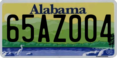 AL license plate 65AZ004