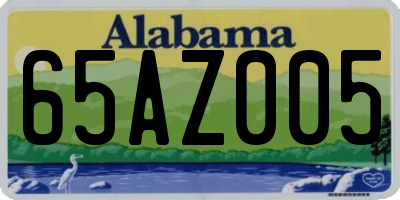 AL license plate 65AZ005