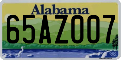 AL license plate 65AZ007