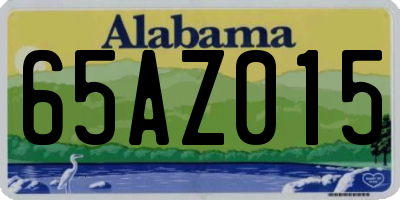 AL license plate 65AZ015
