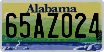AL license plate 65AZ024