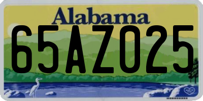 AL license plate 65AZ025