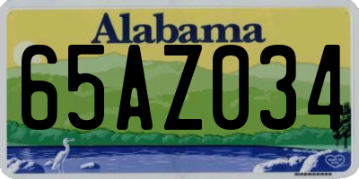 AL license plate 65AZ034