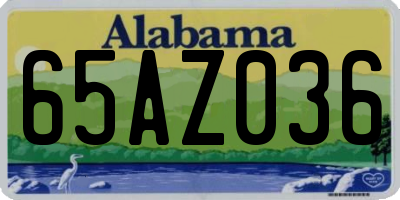 AL license plate 65AZ036