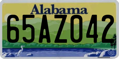 AL license plate 65AZ042