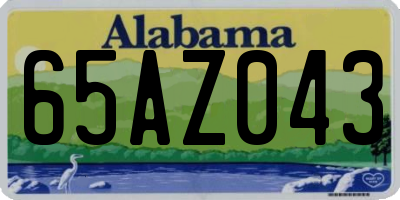 AL license plate 65AZ043