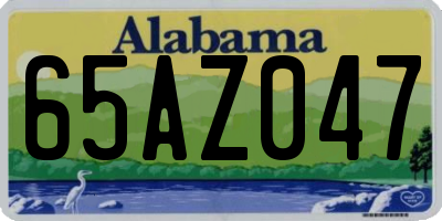 AL license plate 65AZ047