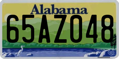 AL license plate 65AZ048
