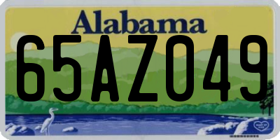 AL license plate 65AZ049