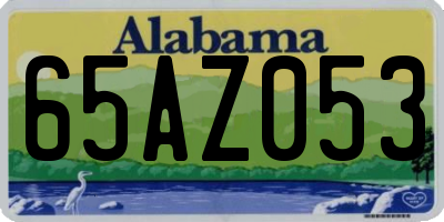AL license plate 65AZ053