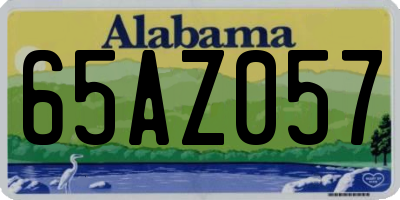 AL license plate 65AZ057