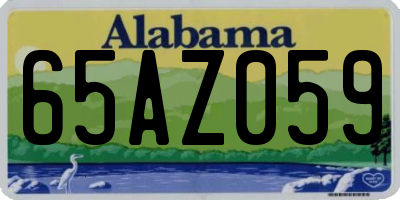 AL license plate 65AZ059