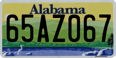 AL license plate 65AZ067
