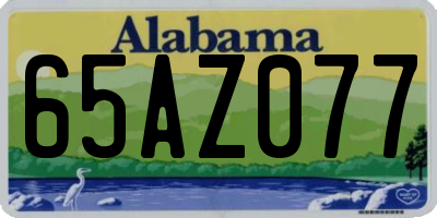 AL license plate 65AZ077