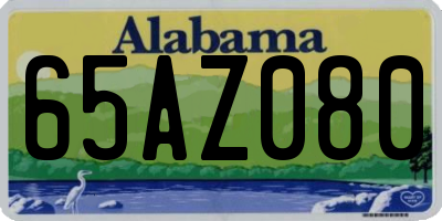 AL license plate 65AZ080